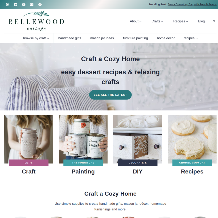bellewoodcottage.com homepage screenshot