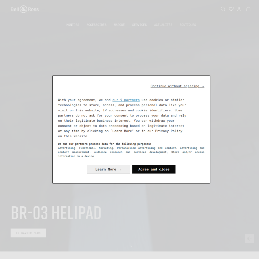 bellross.com homepage screenshot