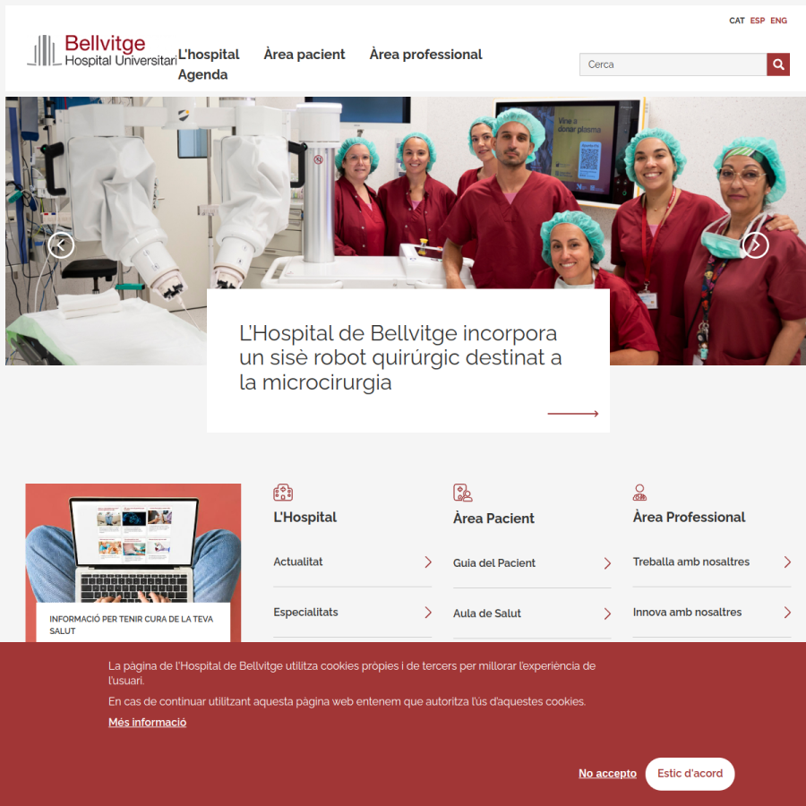 bellvitgehospital.cat homepage screenshot
