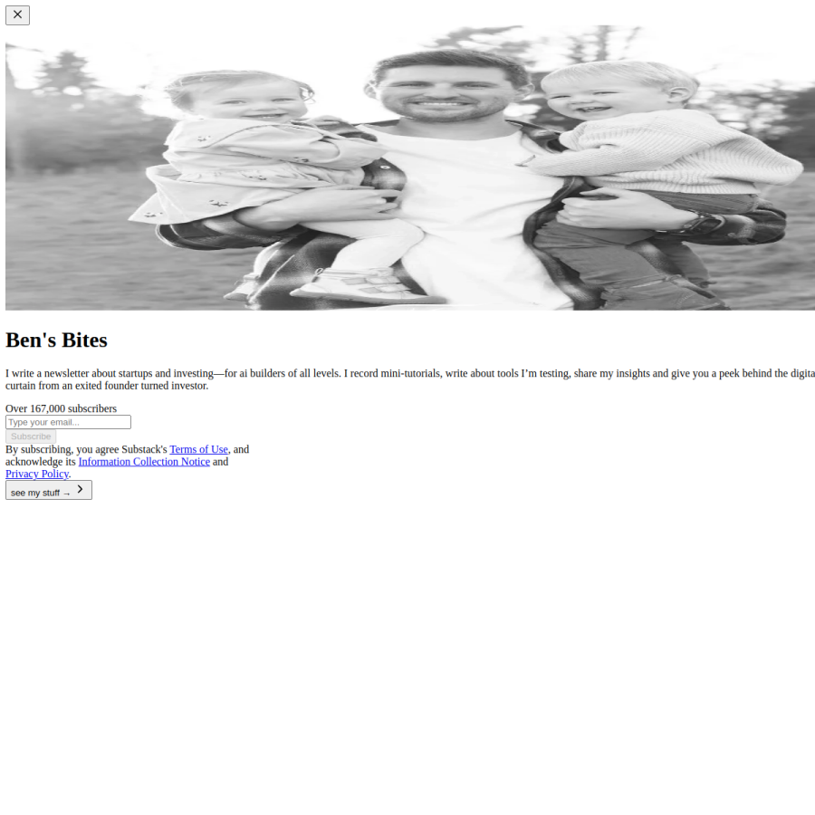 bensbites.com homepage screenshot