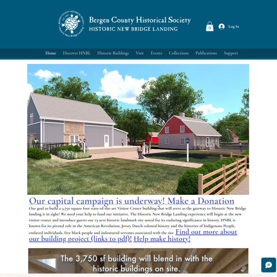 bergencountyhistory.org homepage screenshot