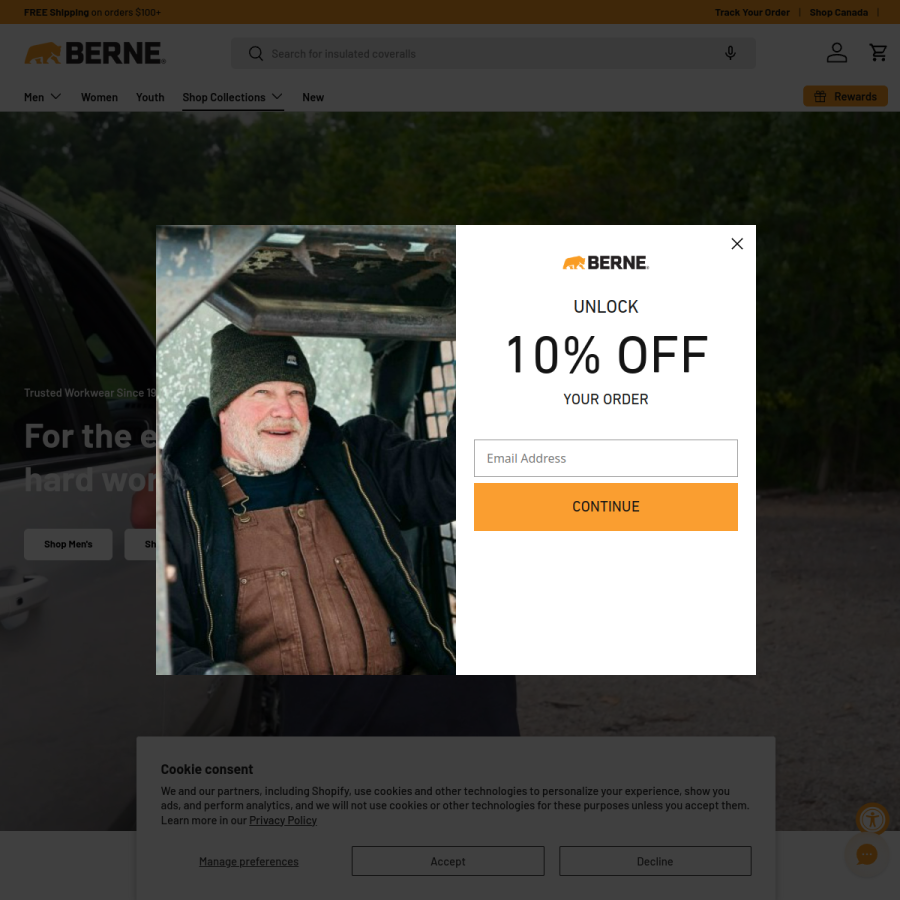 bernedirect.com homepage screenshot