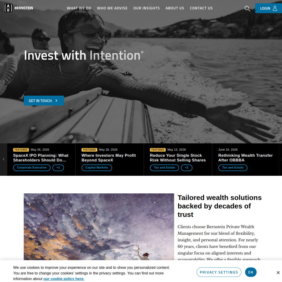 bernstein.com homepage screenshot