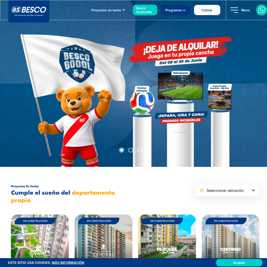 besco.com.pe homepage screenshot