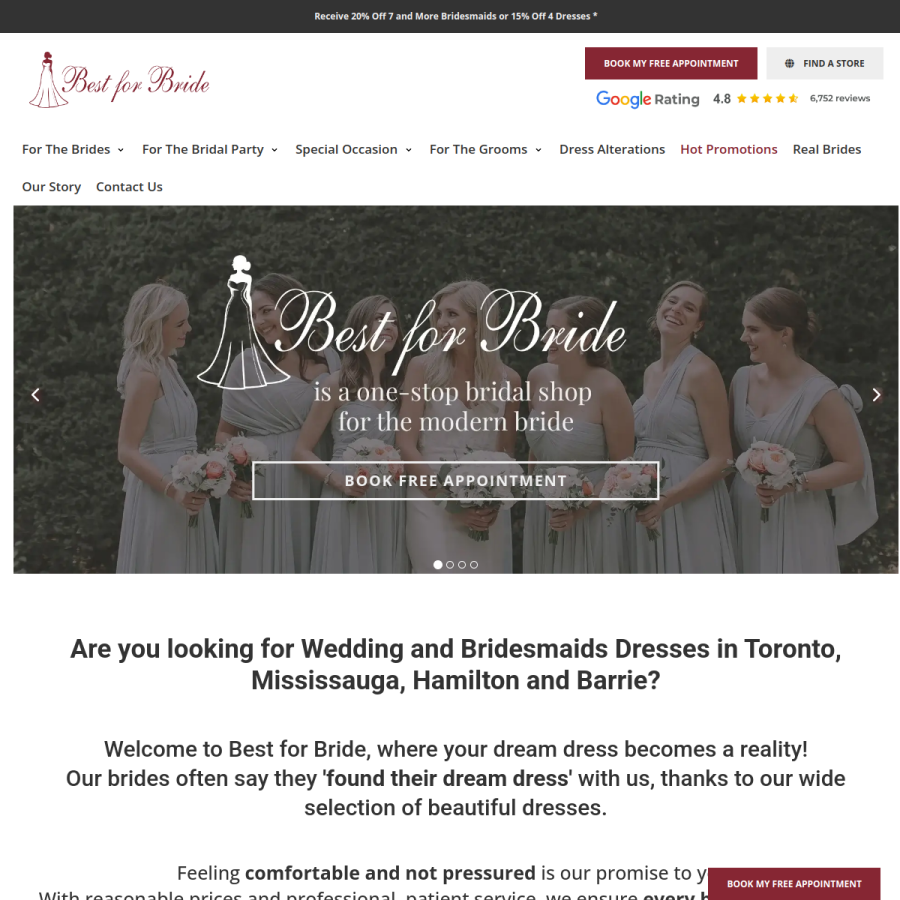 bestforbride.com homepage screenshot