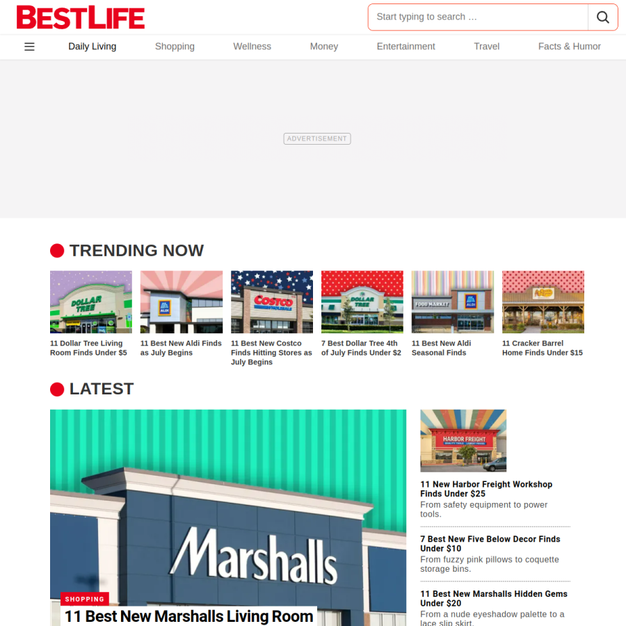 bestlifeonline.com homepage screenshot