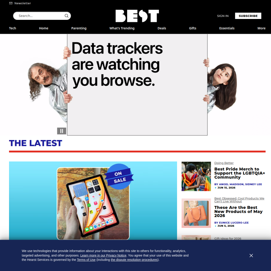 bestproducts.com homepage screenshot