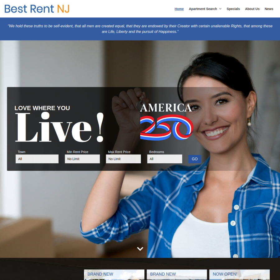 bestrentnj.com homepage screenshot