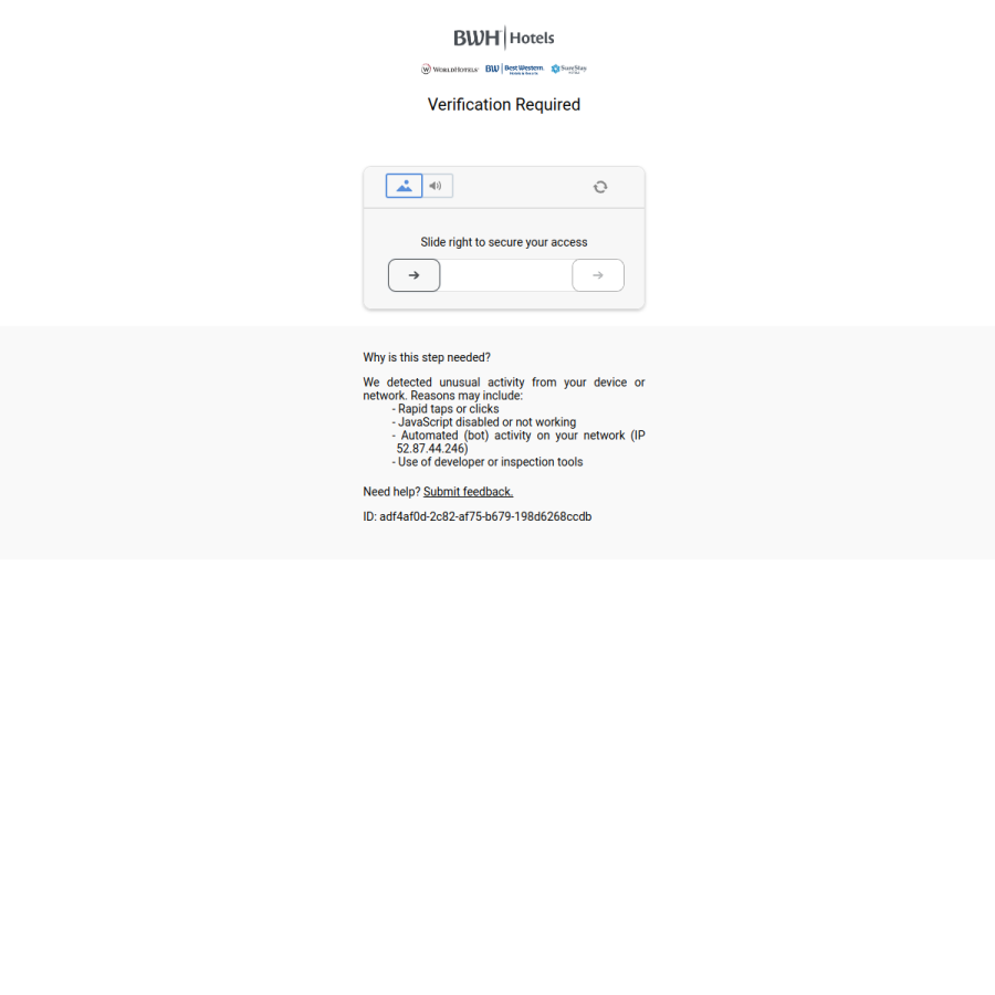 bestwestern.com homepage screenshot