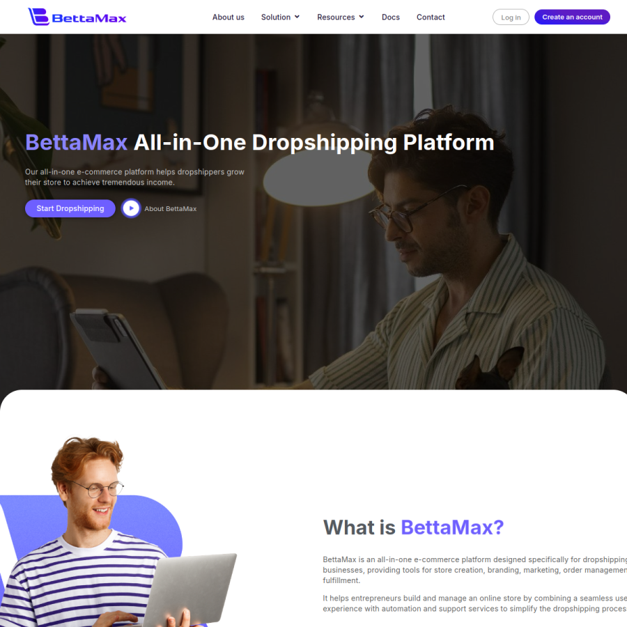 bettamax.com homepage screenshot