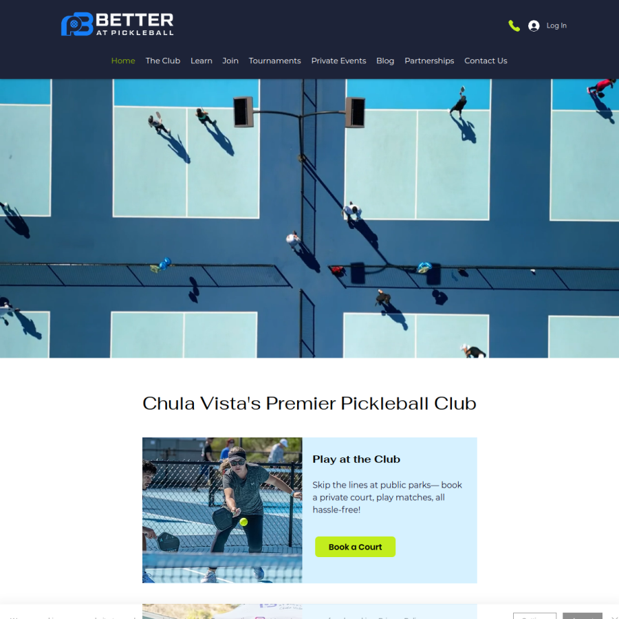 betteratpickleball.com homepage screenshot