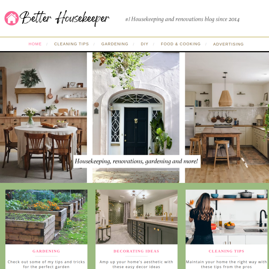 betterhousekeeper.com homepage screenshot
