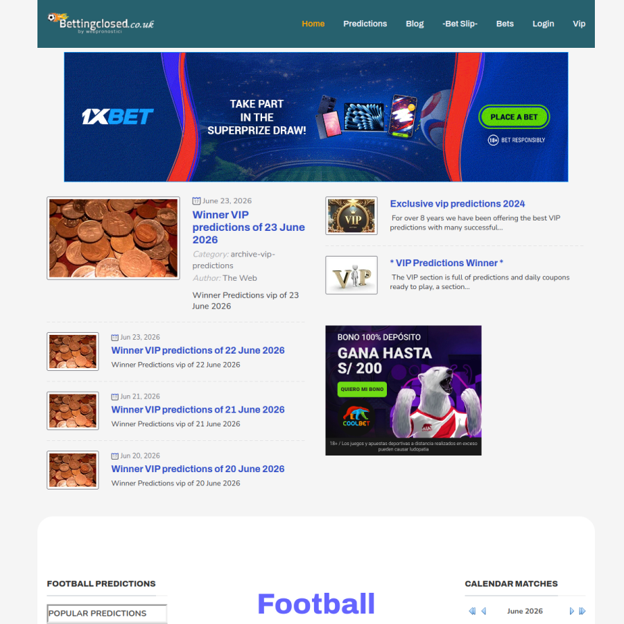 bettingclosed.fr homepage screenshot