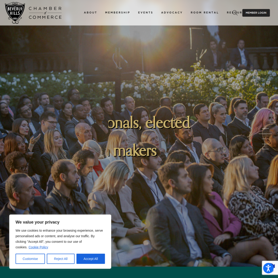 beverlyhillschamber.com homepage screenshot