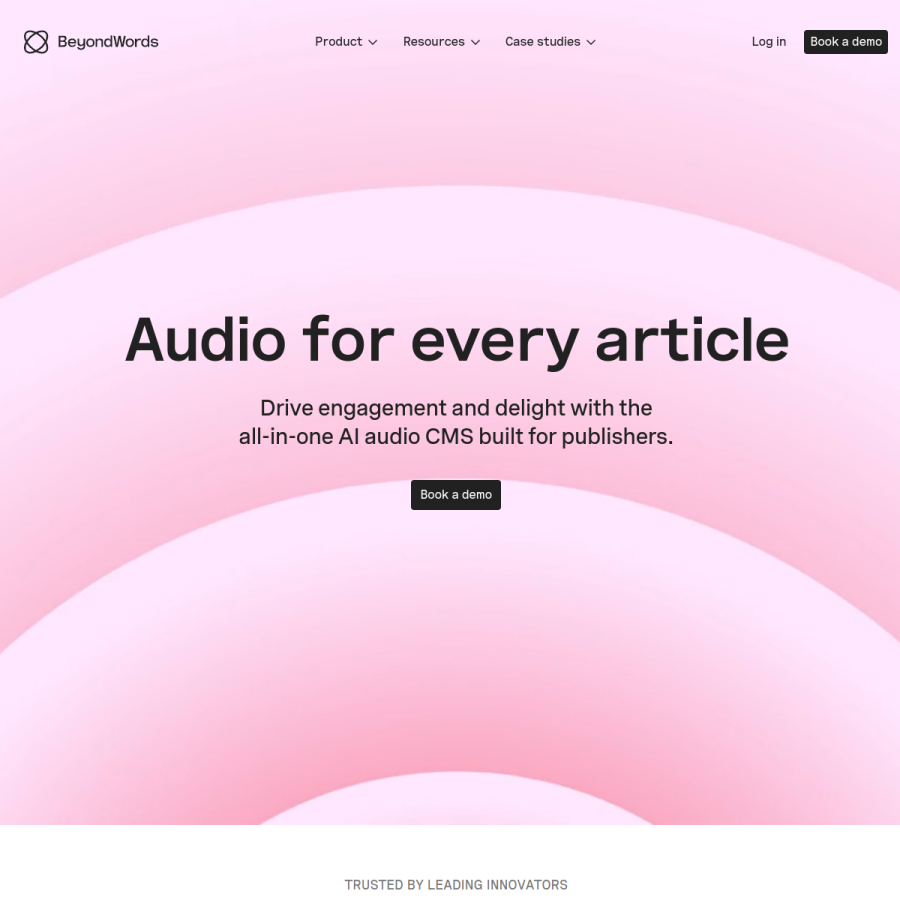 beyondwords.io homepage screenshot