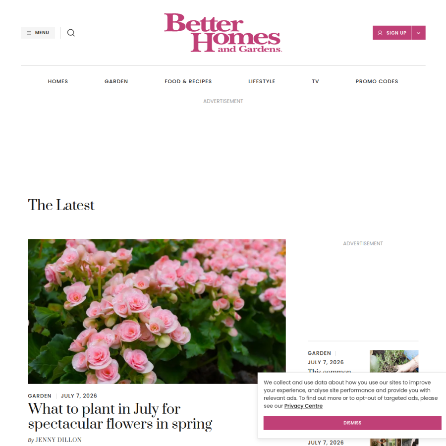 bhg.com.au homepage screenshot