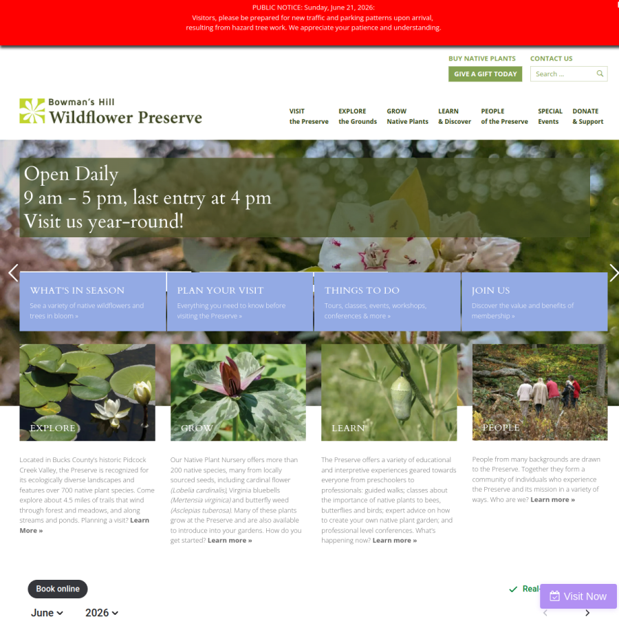 bhwp.org homepage screenshot