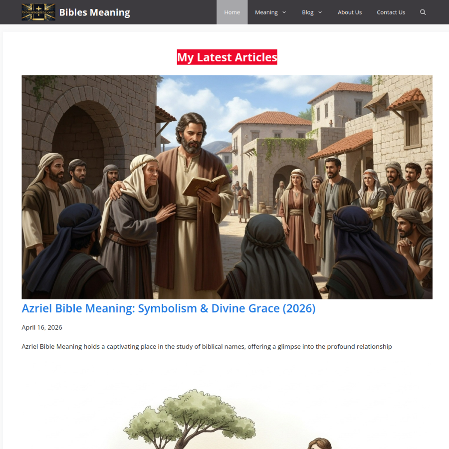 biblesmeaning.com homepage screenshot