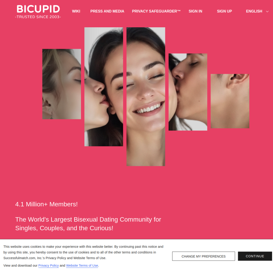 bicupid.com homepage screenshot