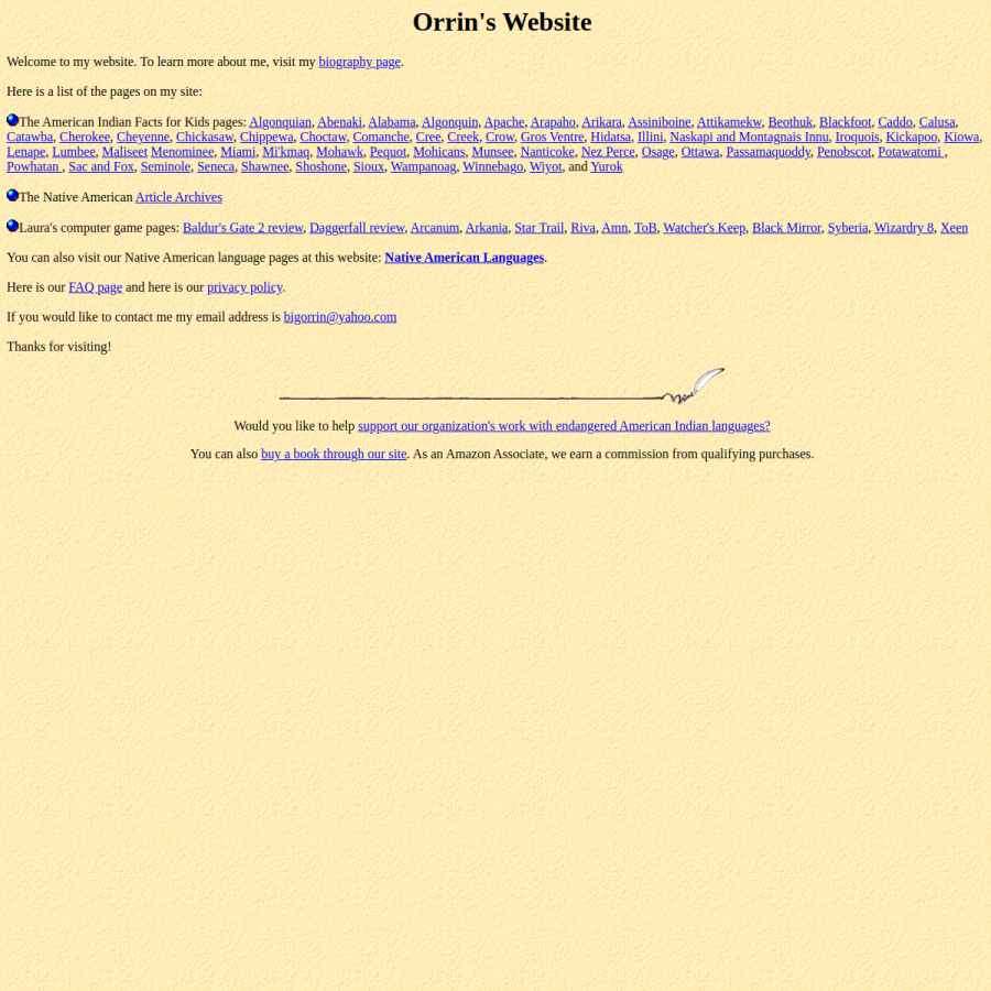bigorrin.org homepage screenshot