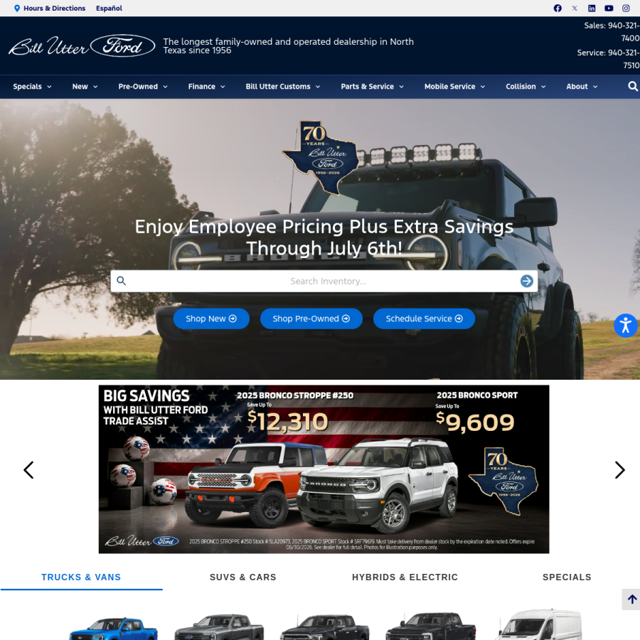 billutterford.com homepage screenshot