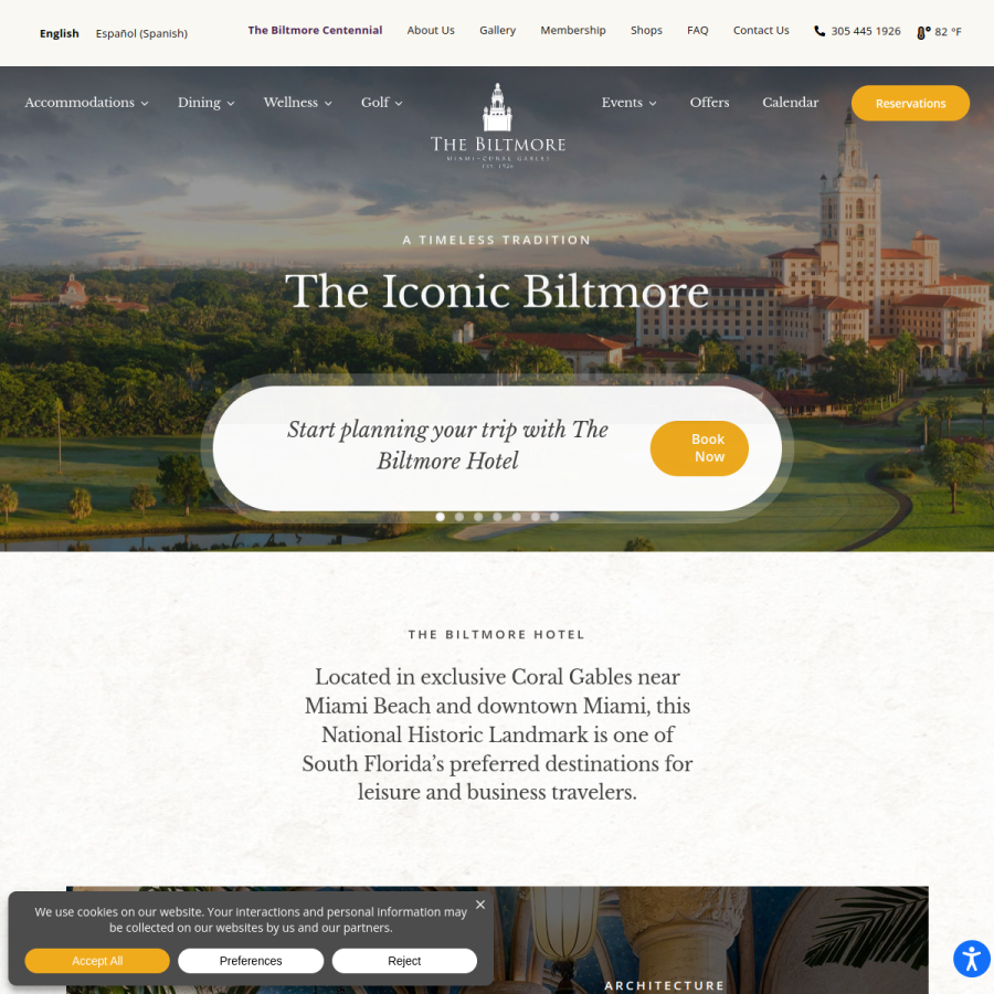 biltmorehotel.com homepage screenshot