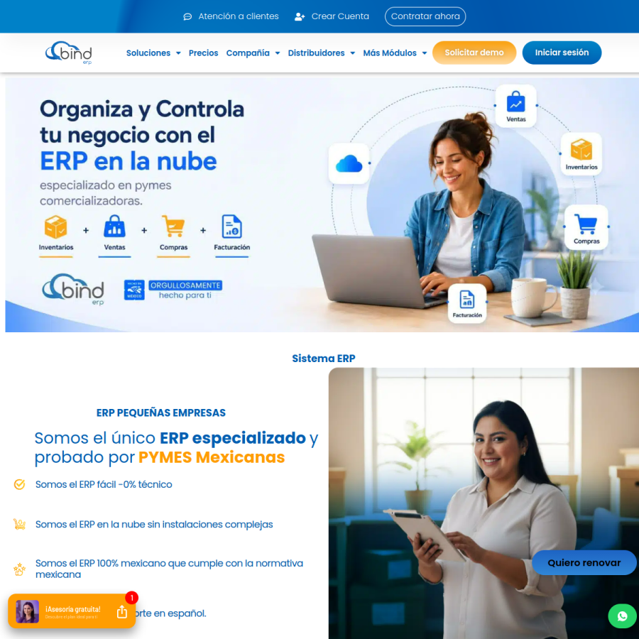 bind.com.mx homepage screenshot