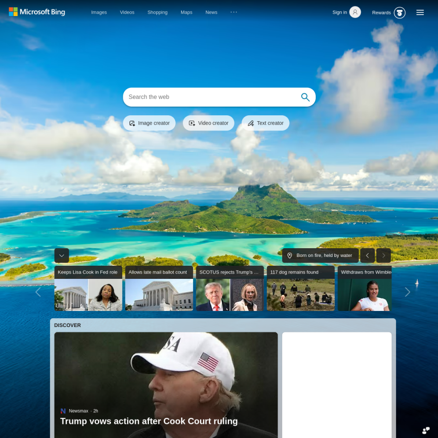 bing.com homepage screenshot