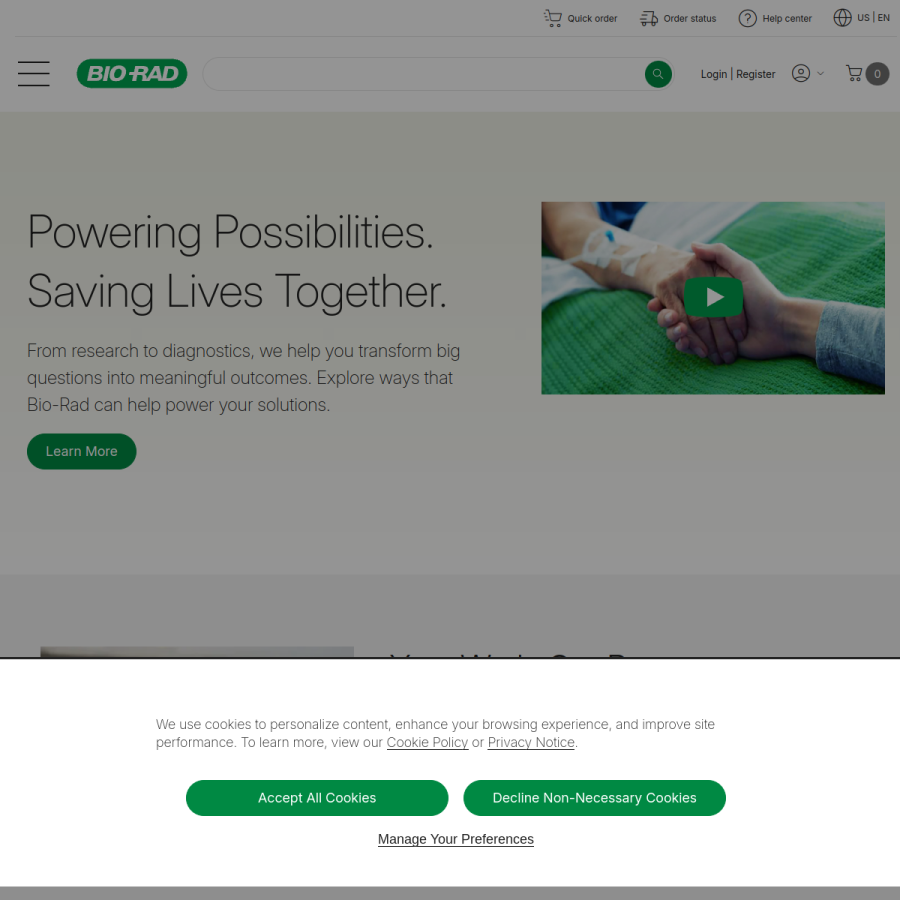 bio-rad.com homepage screenshot