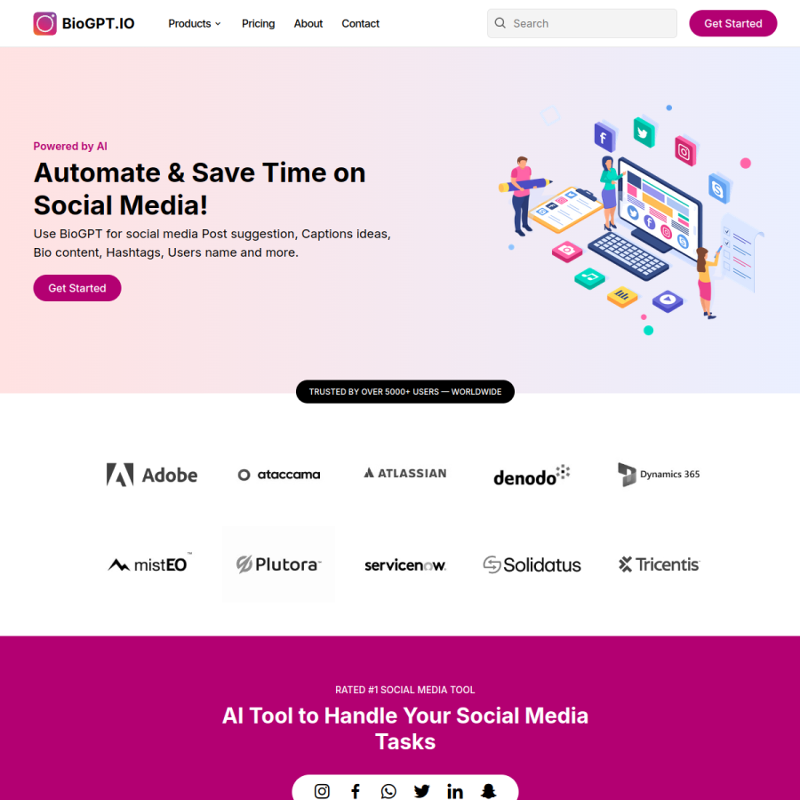 biogpt.io homepage screenshot