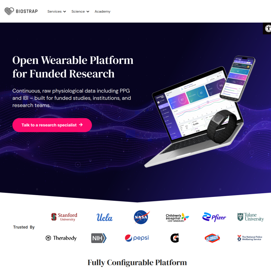 biostrap.com homepage screenshot