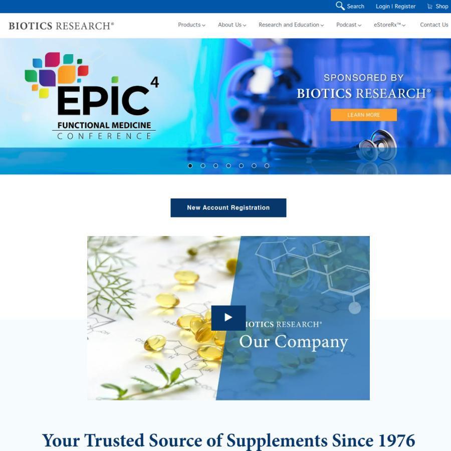 bioticsresearch.com homepage screenshot