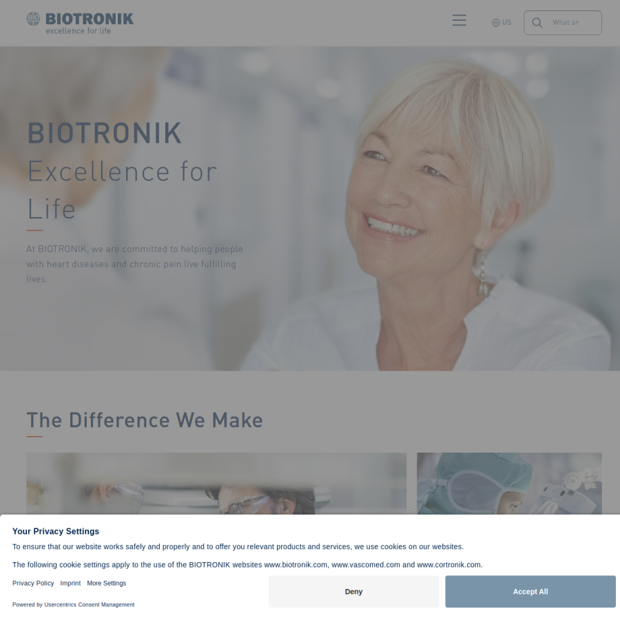 biotronik.com homepage screenshot