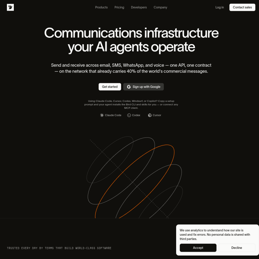 bird.com homepage screenshot