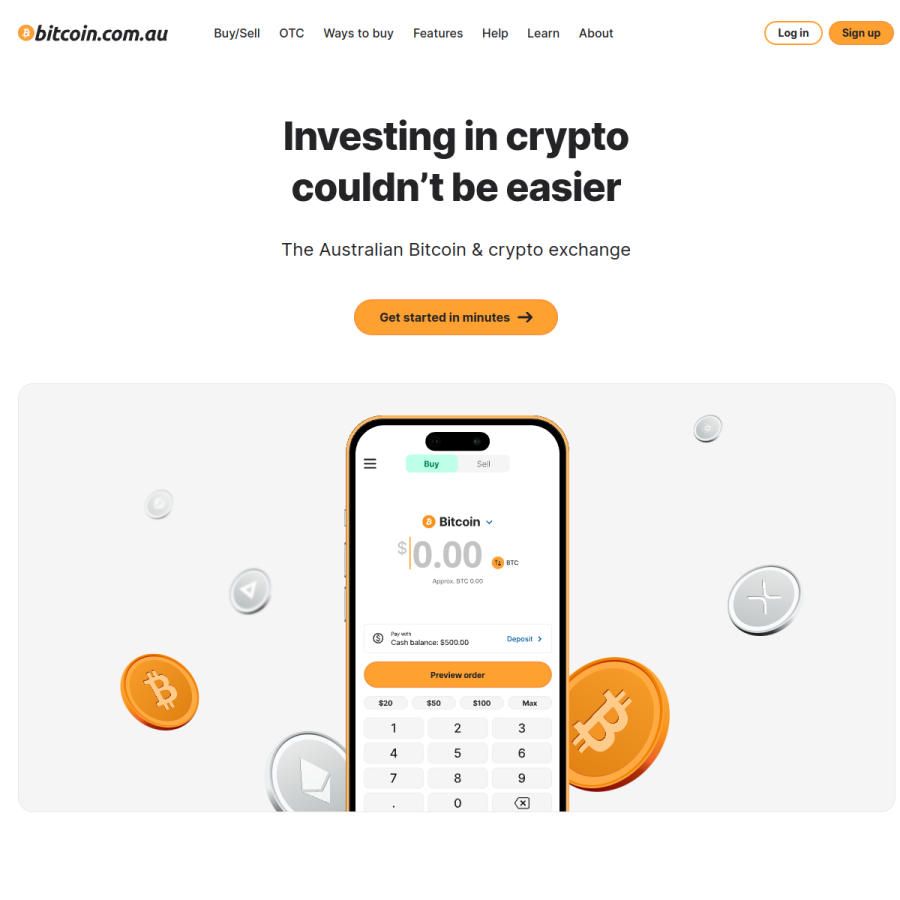 bitcoin.com.au homepage screenshot