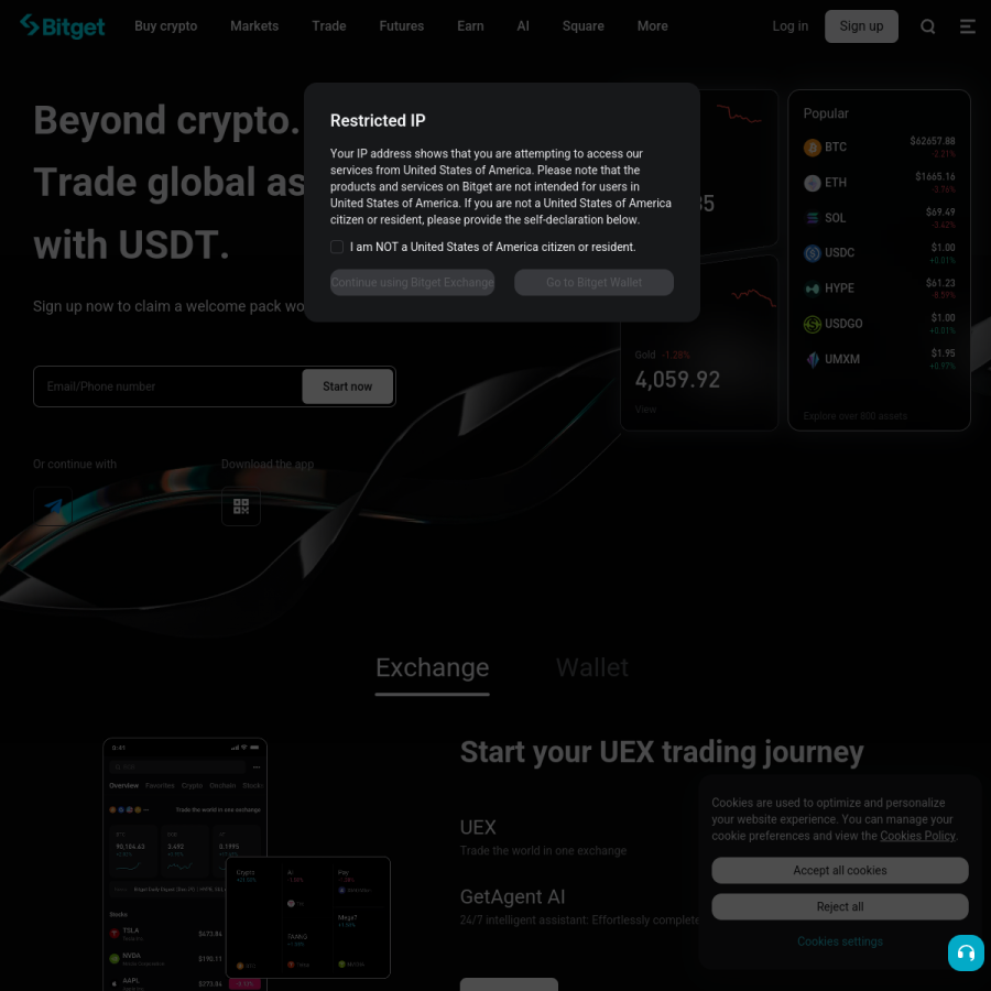 bitget.com homepage screenshot