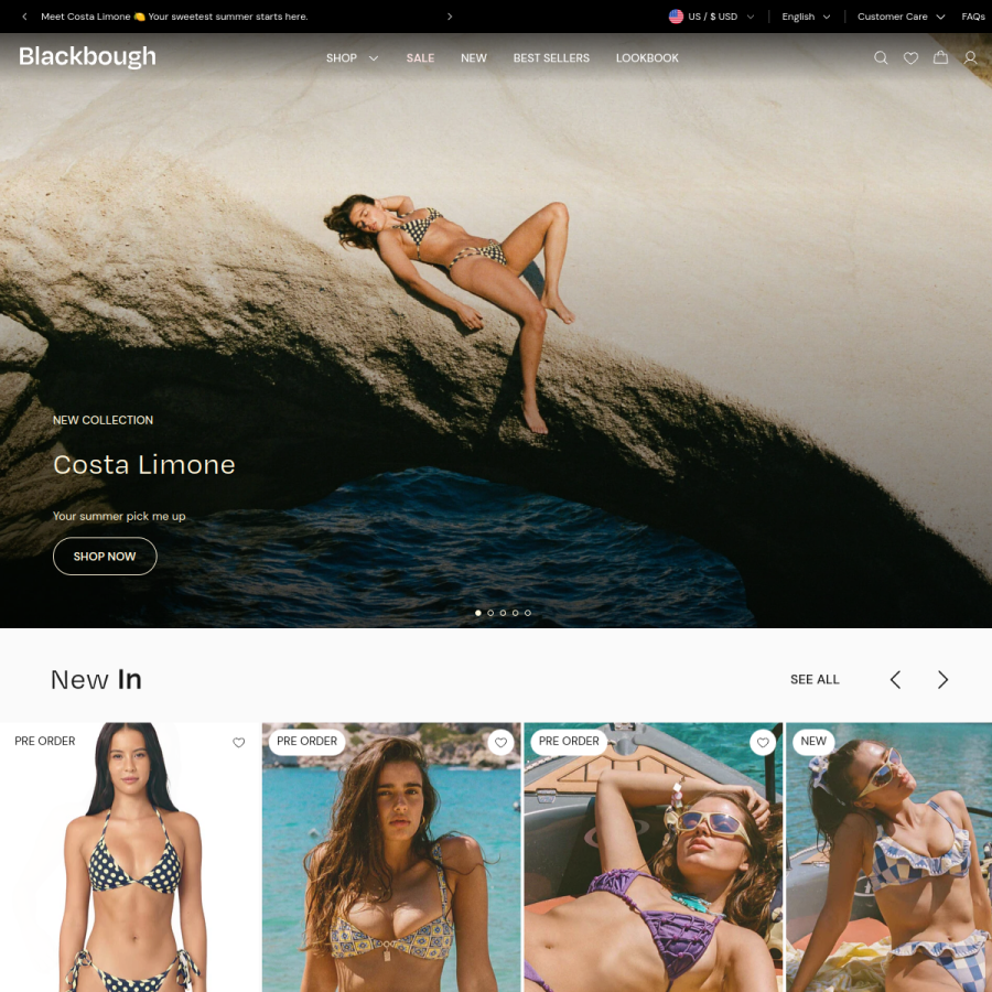 blackboughswim.com homepage screenshot