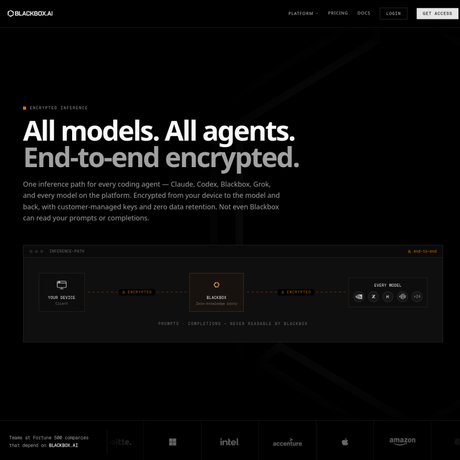 blackbox.ai homepage screenshot