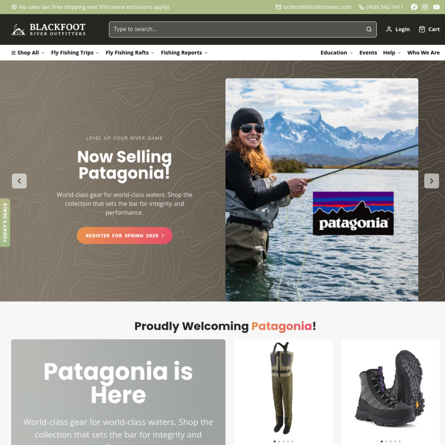blackfootriver.com homepage screenshot