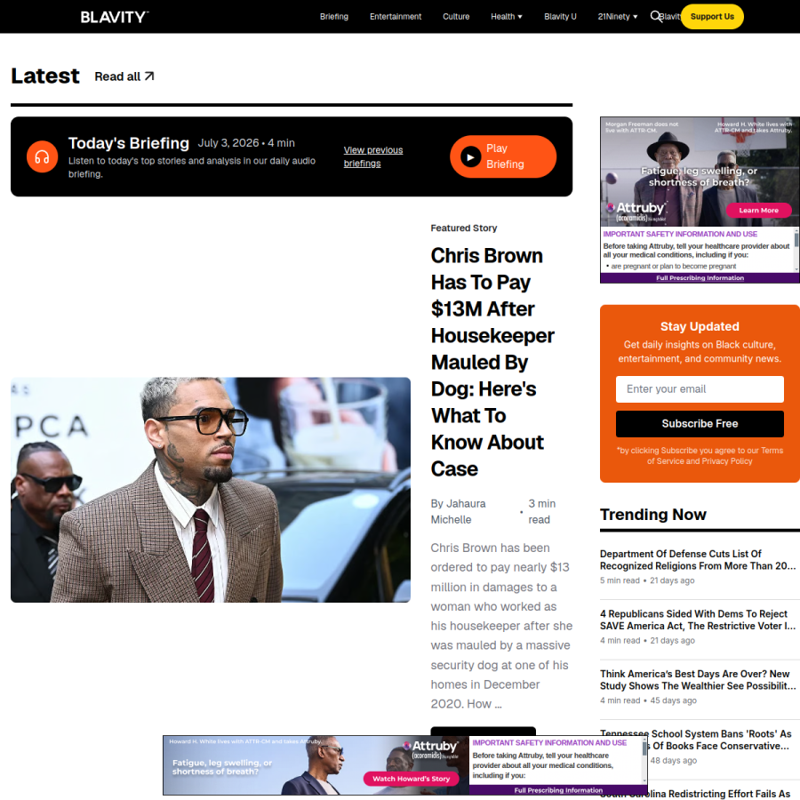 blavity.com homepage screenshot