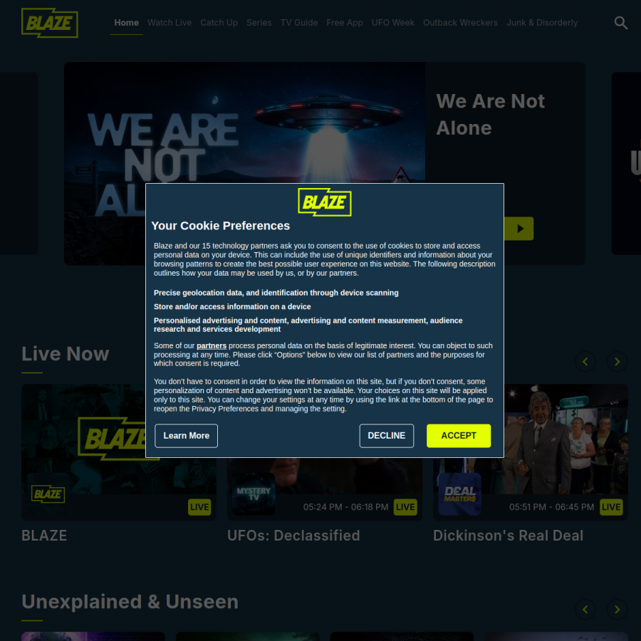blaze.tv homepage screenshot