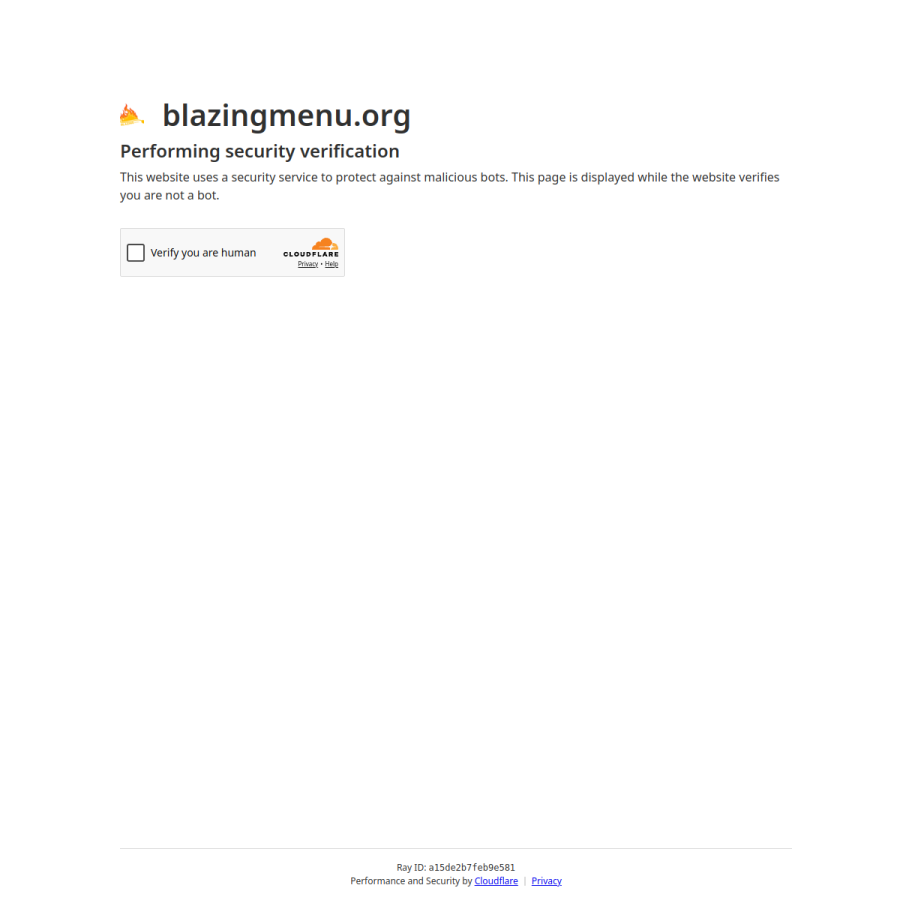 blazingmenu.org homepage screenshot