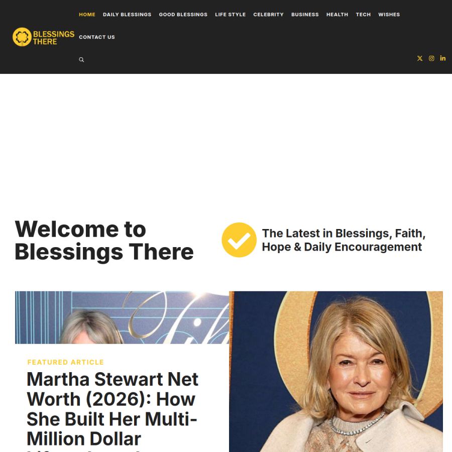 blessingsthere.com homepage screenshot