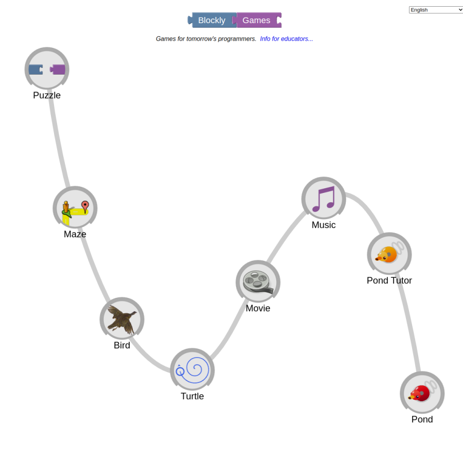 blockly.games homepage screenshot