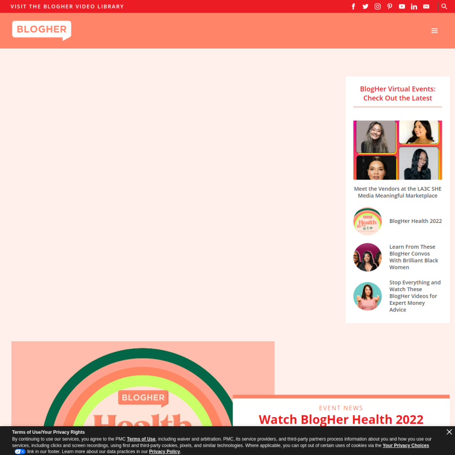 blogher.com homepage screenshot