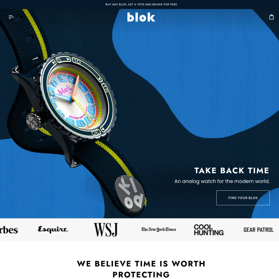 blokwatches.com homepage screenshot