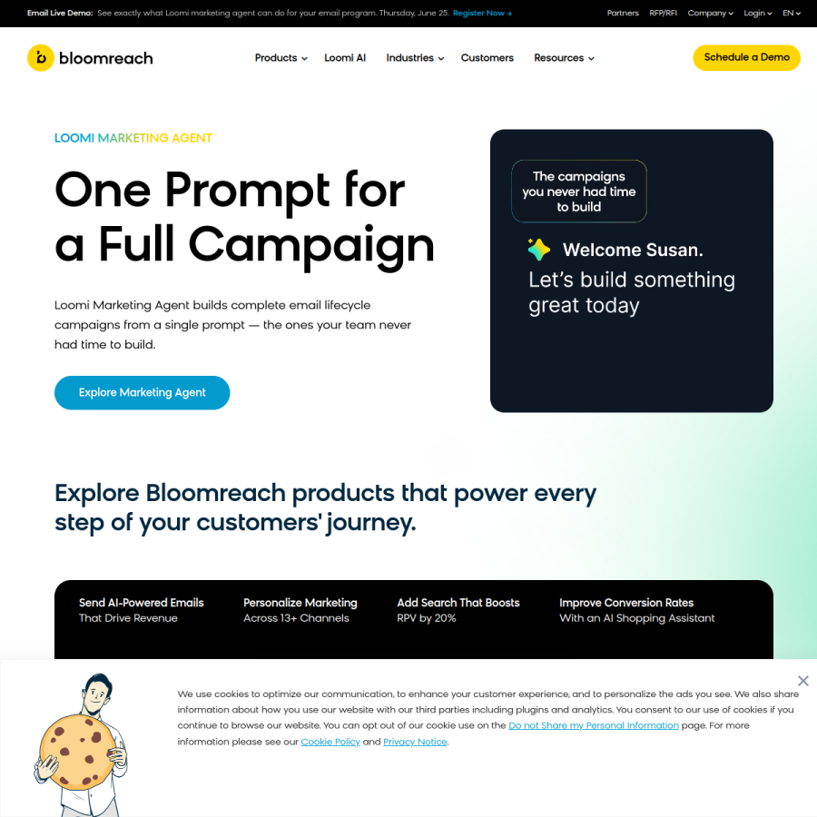 bloomreach.com homepage screenshot