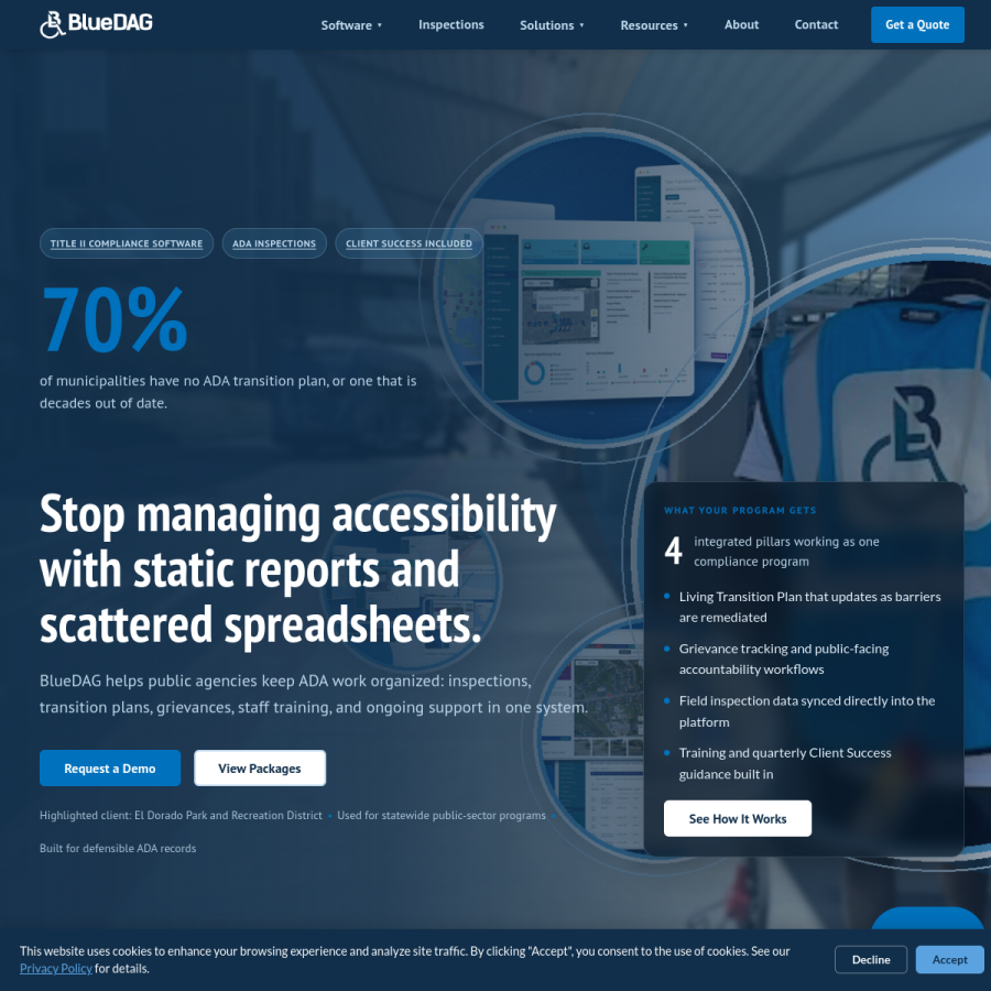 bluedag.com homepage screenshot