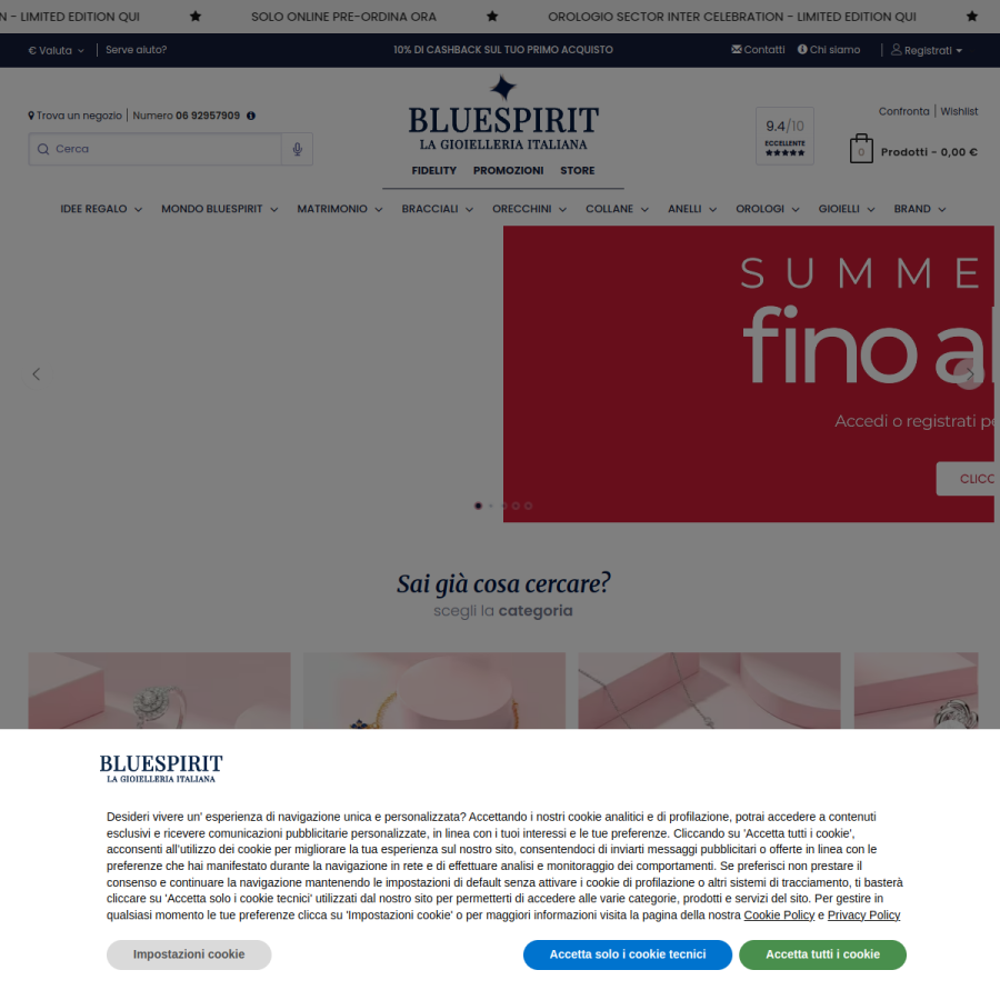bluespirit.com homepage screenshot