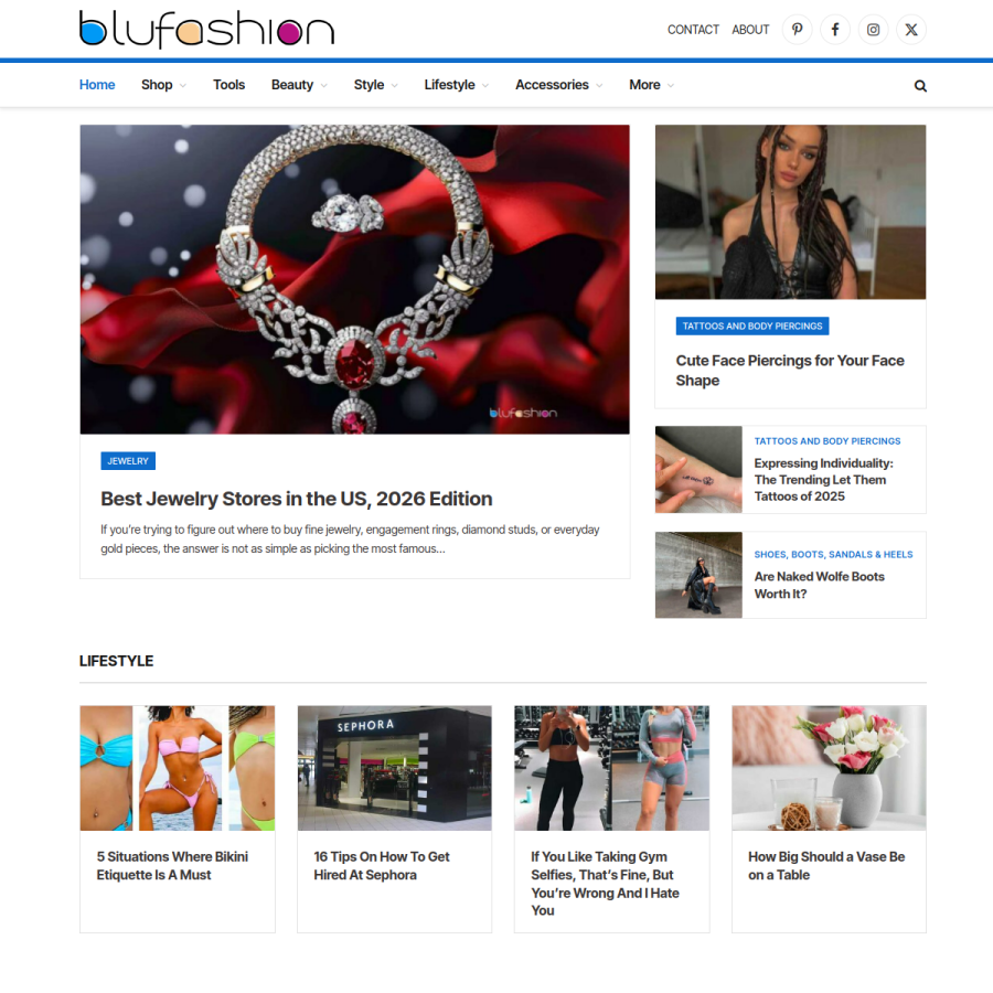 blufashion.com homepage screenshot